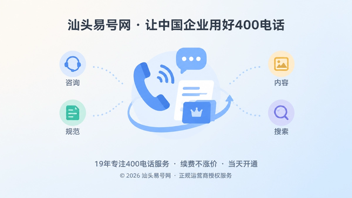 2026年从来电问题到品牌资产：汕头企业400电话价值新逻辑
